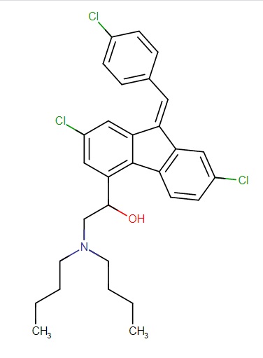 Strukturbild von Lumefantrin